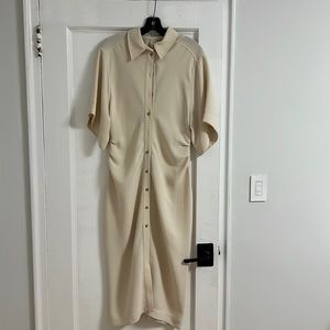 H&M size Medium MIDI  cream dress